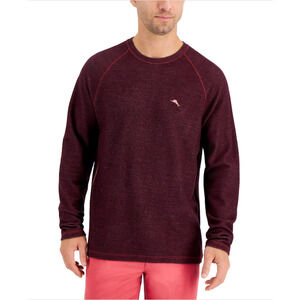 Tommy Bahama Men's Bayview Sweater Cherry Stone Size S 4261